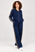 Γυναικείο Σετ Φόρμας Velvet με Leopard Λεπτομέρειες .